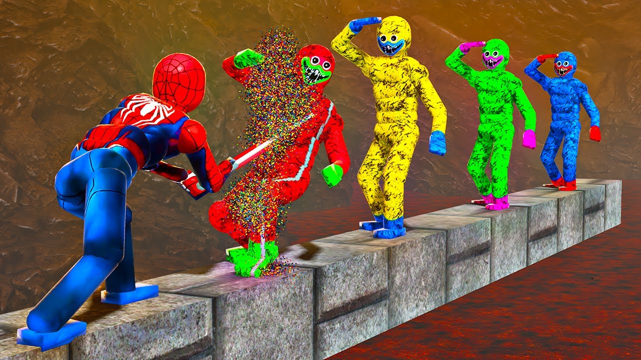 SPIDERMAN GAME vs STANDBY NPCs | CRAZY RAGDOLL PHYSICS LIGHTSABER ACTION