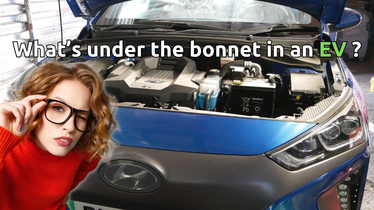 What's under the bonnet in an EV? A look at a 6 year old Hyundai Ioniq Electric 28kWh.