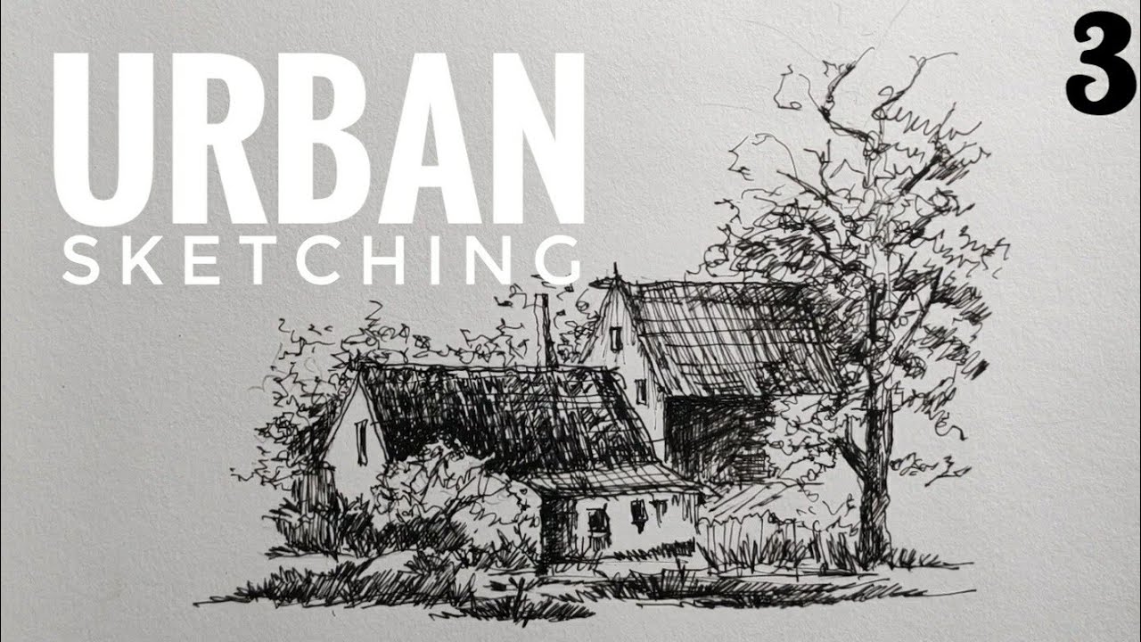 How to do urban sketching for beginners | landscape drawing for beginners | pen and ink