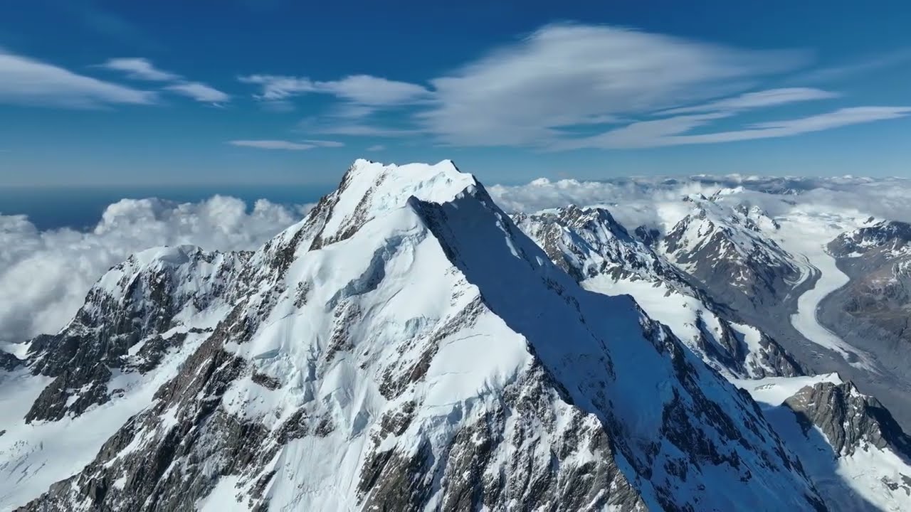 Aoraki / Mount Cook – Aerial Journey Through New Zealand’s Southern Alps | Meditative Drone Film