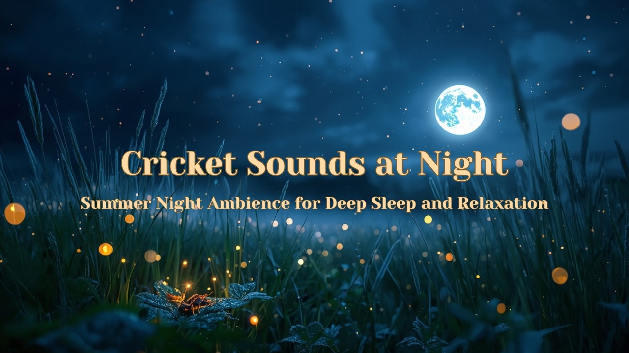 Cricket Sounds at Night 💤 Summer Night Ambience for Deep Sleep, Relaxation & Insomnia Relief #sleep