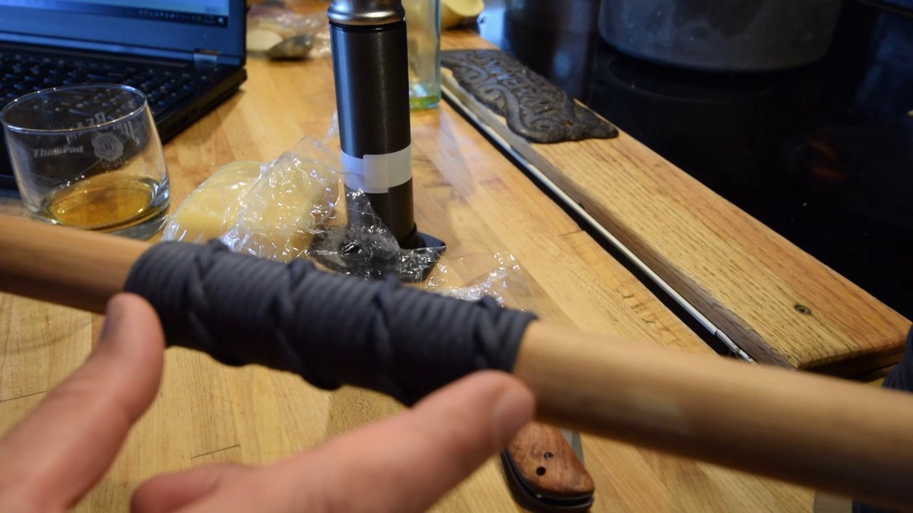 Paracord Handle On A Walking Stick