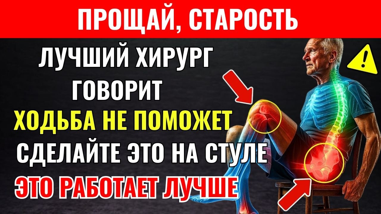 После 60? Эти 5 упражнений на стуле ВОССТАНАВЛИВАЮТ силу лучше ходьбы | Советы для здоровья