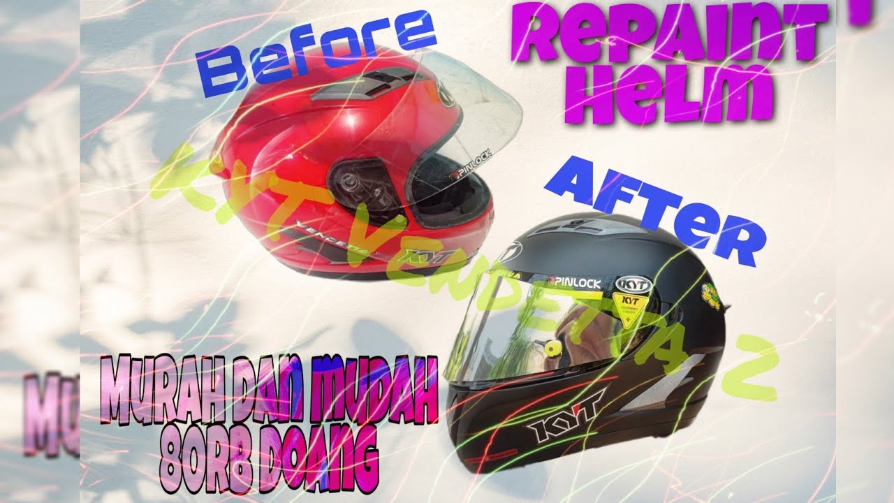 Repaint Helm KYT vendetta 2 hanya 80 ribuan