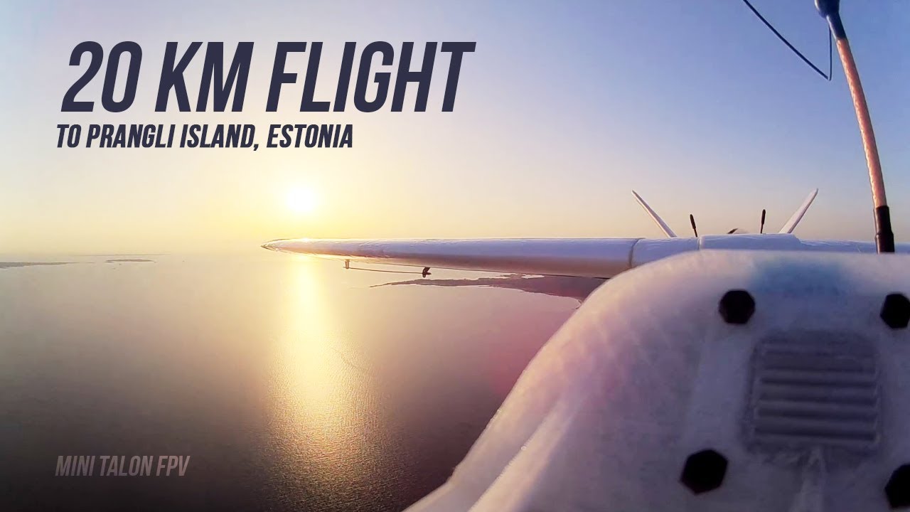 Mini Talon Fpv - 20km to Island and back | Long range flight | Estonia