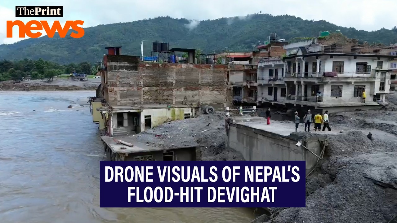 Drone visuals show devastation in Nepal&rsquo;s flood-hit Devighat