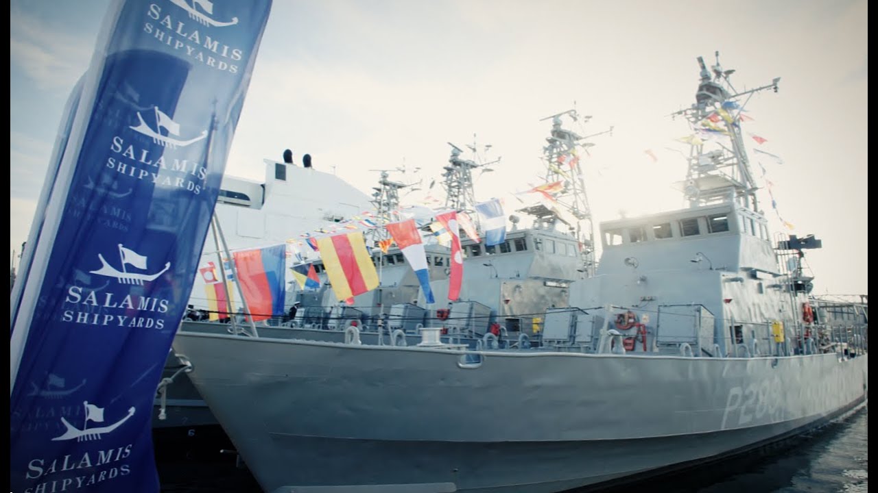 SALAMIS SHIPYARDS - Hellenic Navy Naming Ceremony of 4 Island Class Patrol Boats
