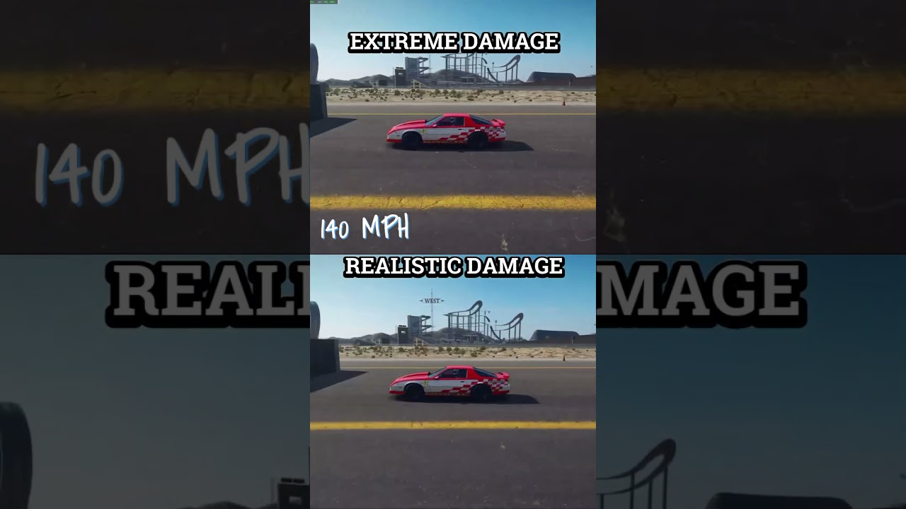 Extreme vs realistic crash physics