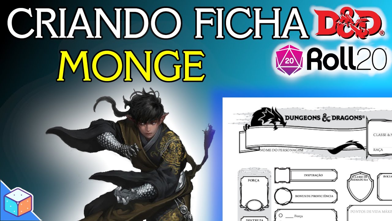 Live: Criando ficha de MONGE Tiferino - D&D 5e no Roll20
