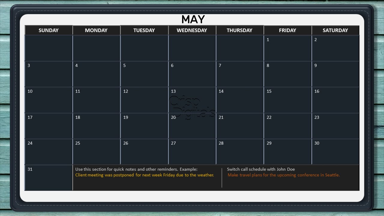 How to Create This Monthly Calendar On PowerPoint For Your OneNote Planner