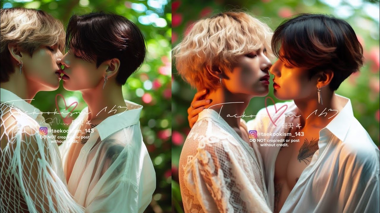 Taekook ai romantic fanart 💚💜