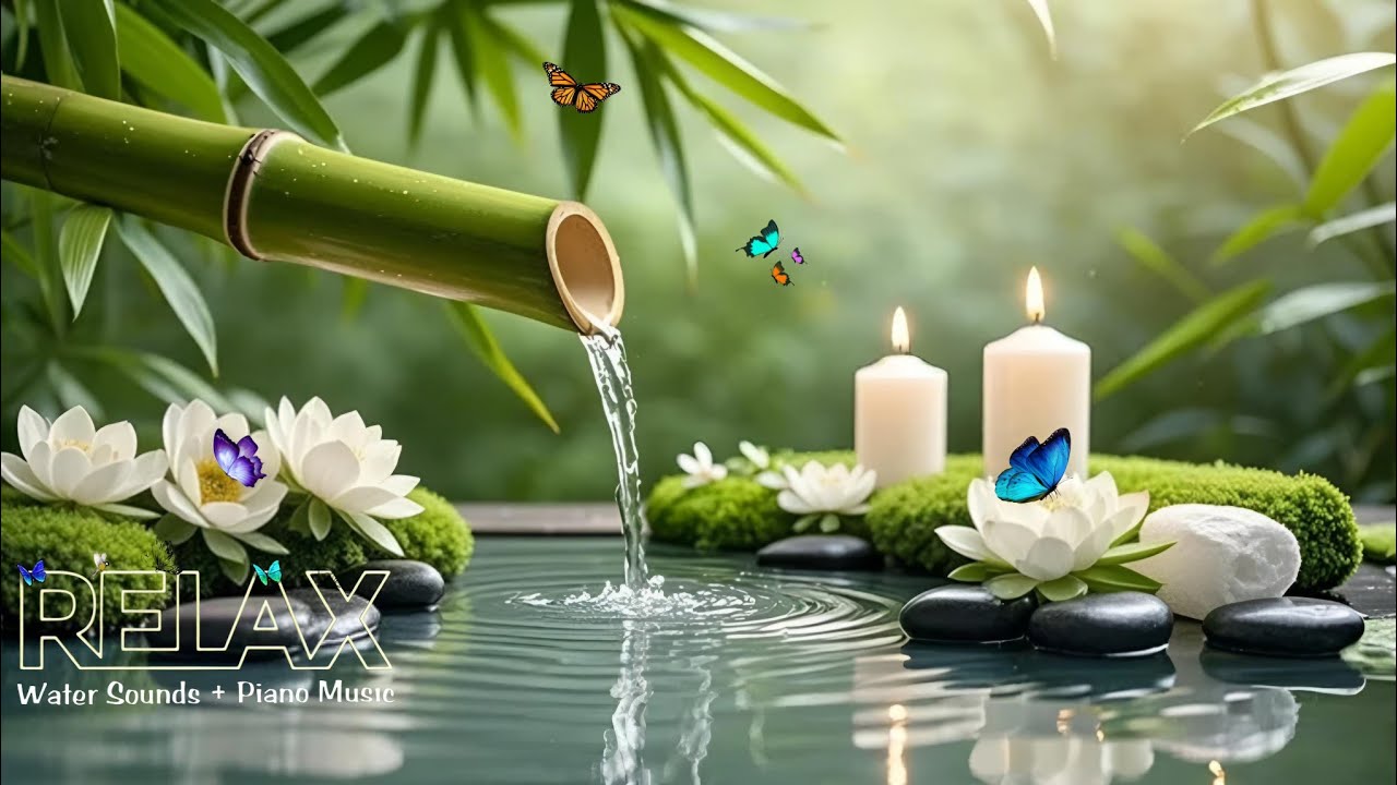 Deep Sleep Relaxing Music 🌿 Bamboo Water Sounds, Nature Ambience for Stress Relief and Calm Mind