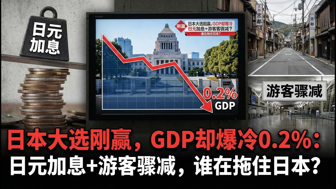 【Boss说日本】日本大选刚赢，GDP却爆冷0.2%：日元加息+游客骤减，谁在拖住日本？