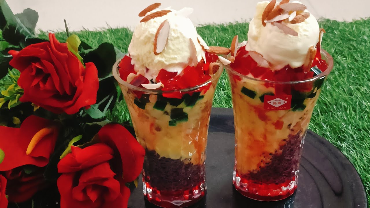 Ramzan Special Custard Falooda Recipe 🍮🥤 | Easy Homemade Falooda for Iftar | Creamy Falooda Dessert
