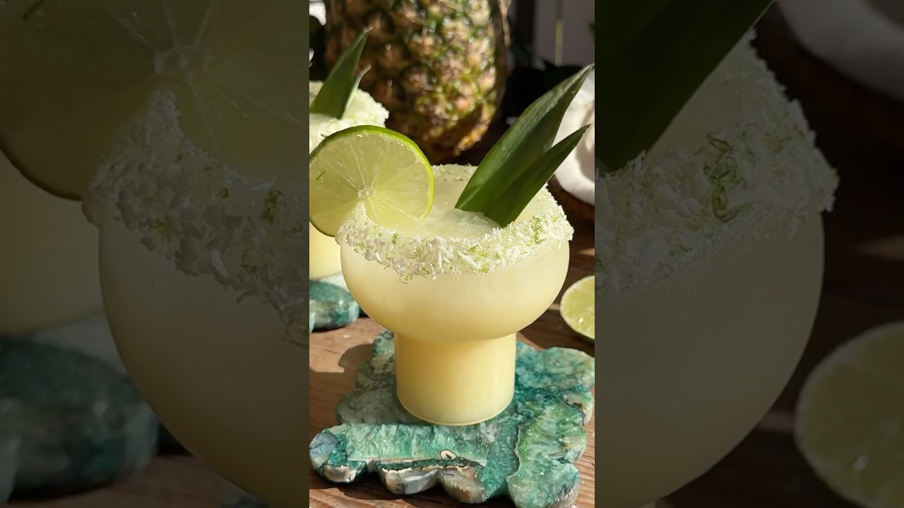 Pineapple Coconut Margarita #recipe #cocktail