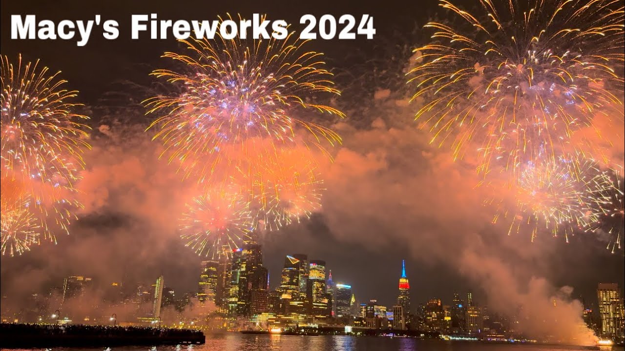 Macy’s 4th July fireworks 2024  From The Hudson River 4KHDR | Largest Fireworks In USA