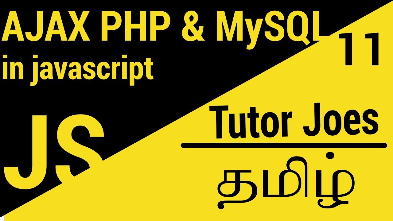 Simple Ajax Request PHP and MySQL Using JavaScript in தமிழ்