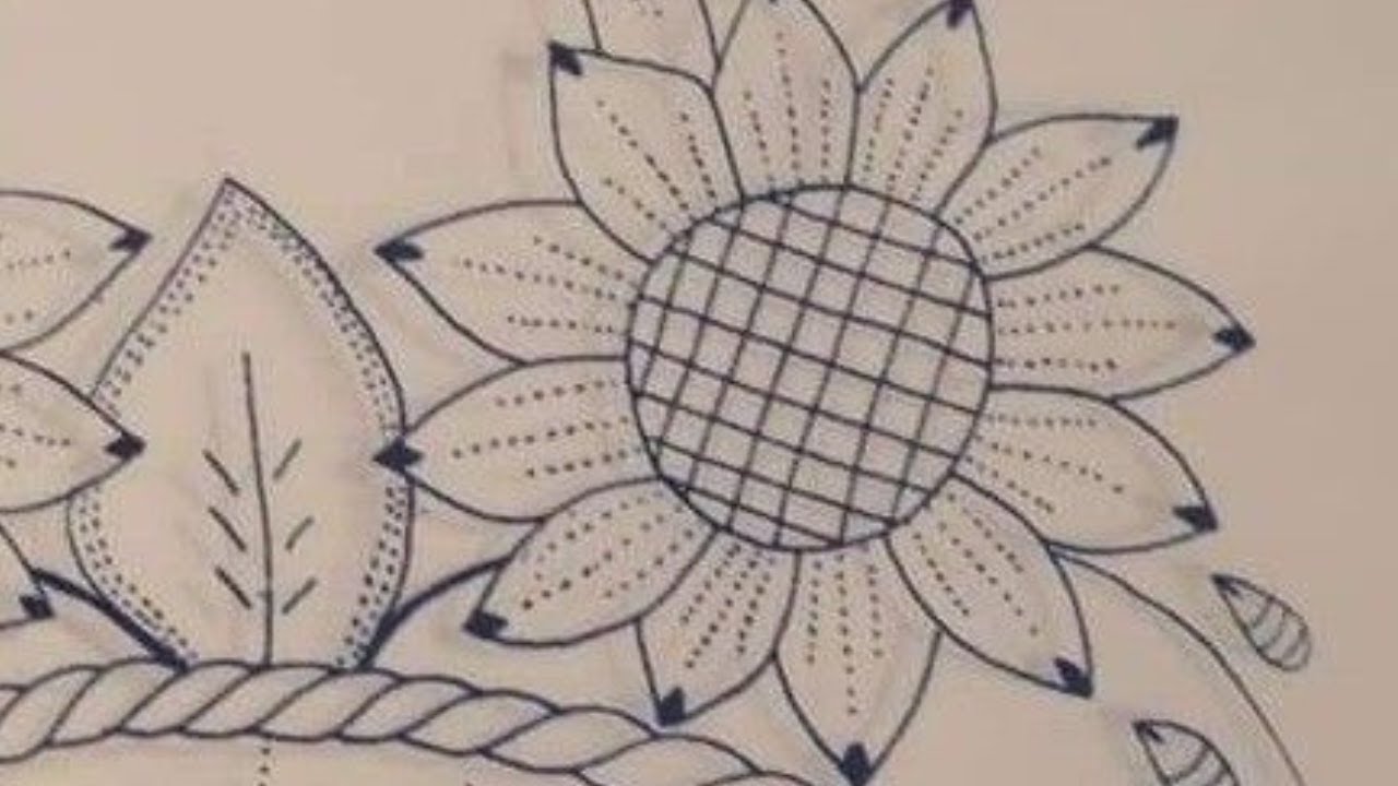 🌺Bordando flores de Girasol con puntadas fáciles!!! 🧵🌸