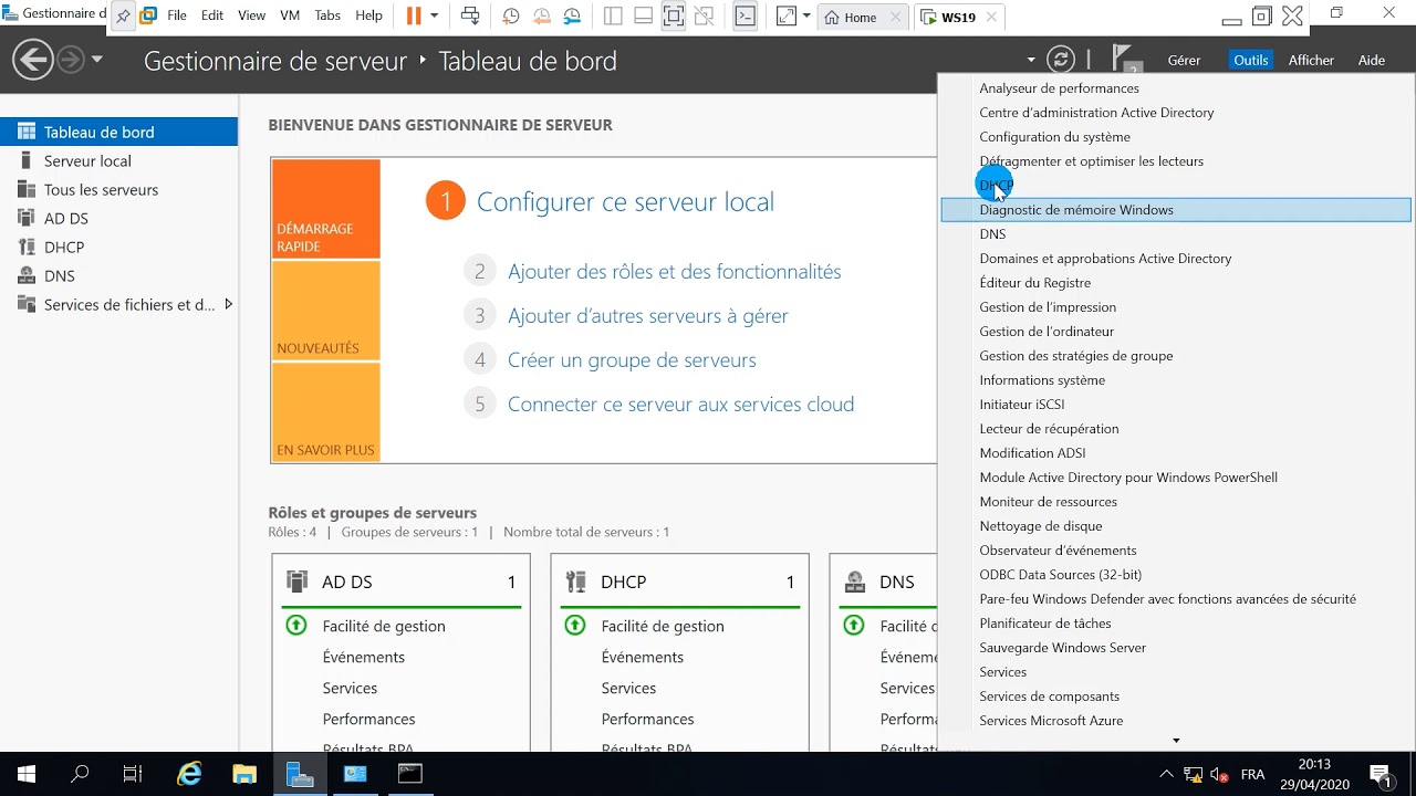 Installation et Configuration de DHCP sur Windows Server 2019