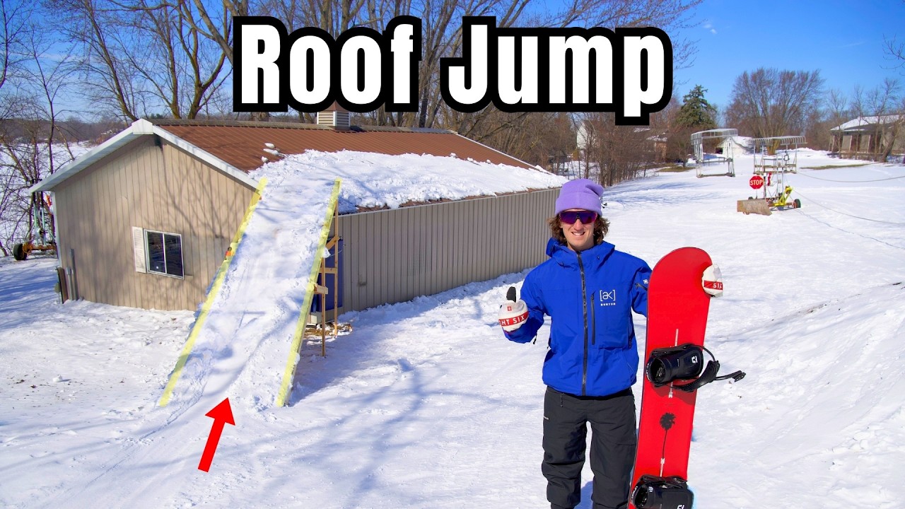 We Built a Snowboard Jump Onto Our Roof
