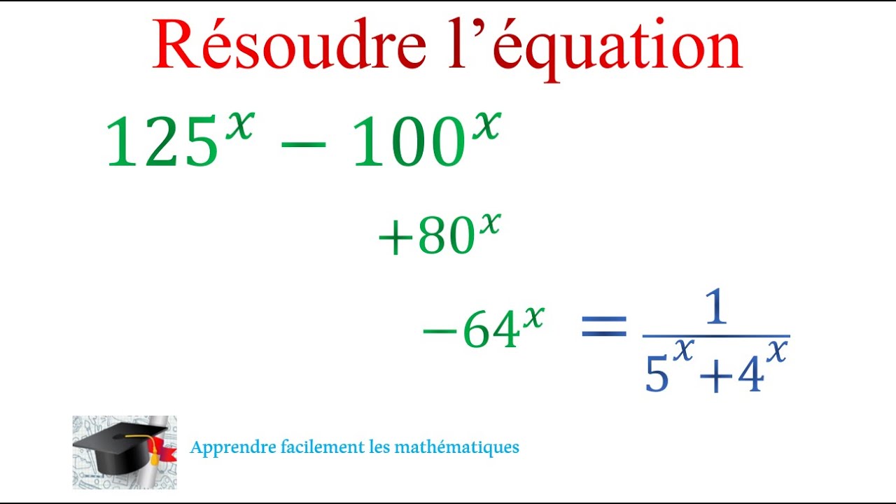 Résoudre une équation exponentielle FACILEMENT!!!!