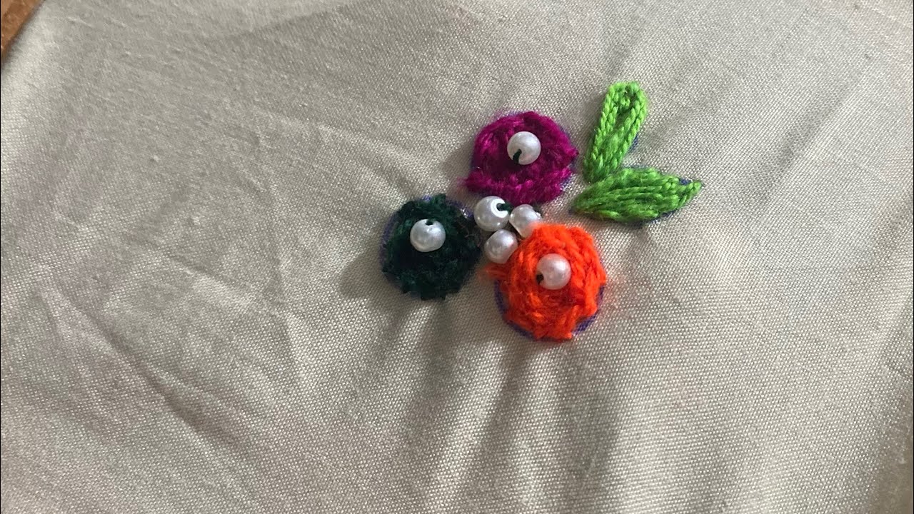 Rose flower tutorial #embroidery #viral 