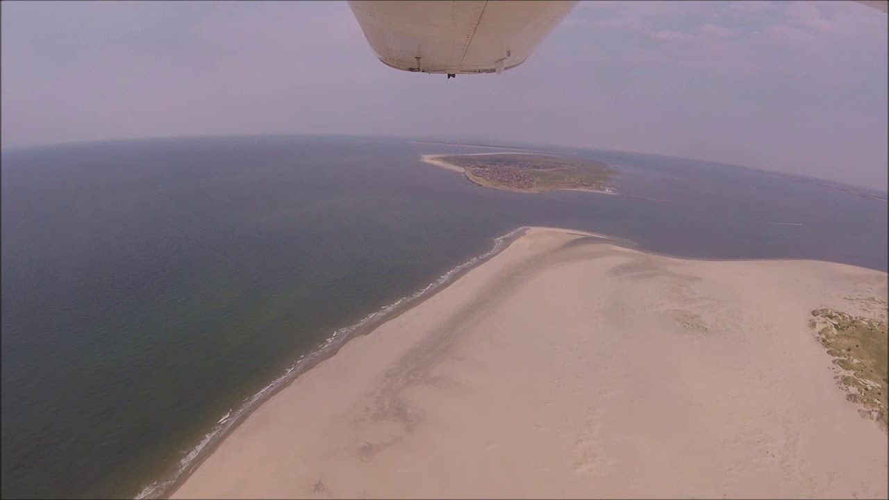 Flight over 3 islands: Norderney - Baltrum - Langeoog in a Cessna 177RG LN-ALK