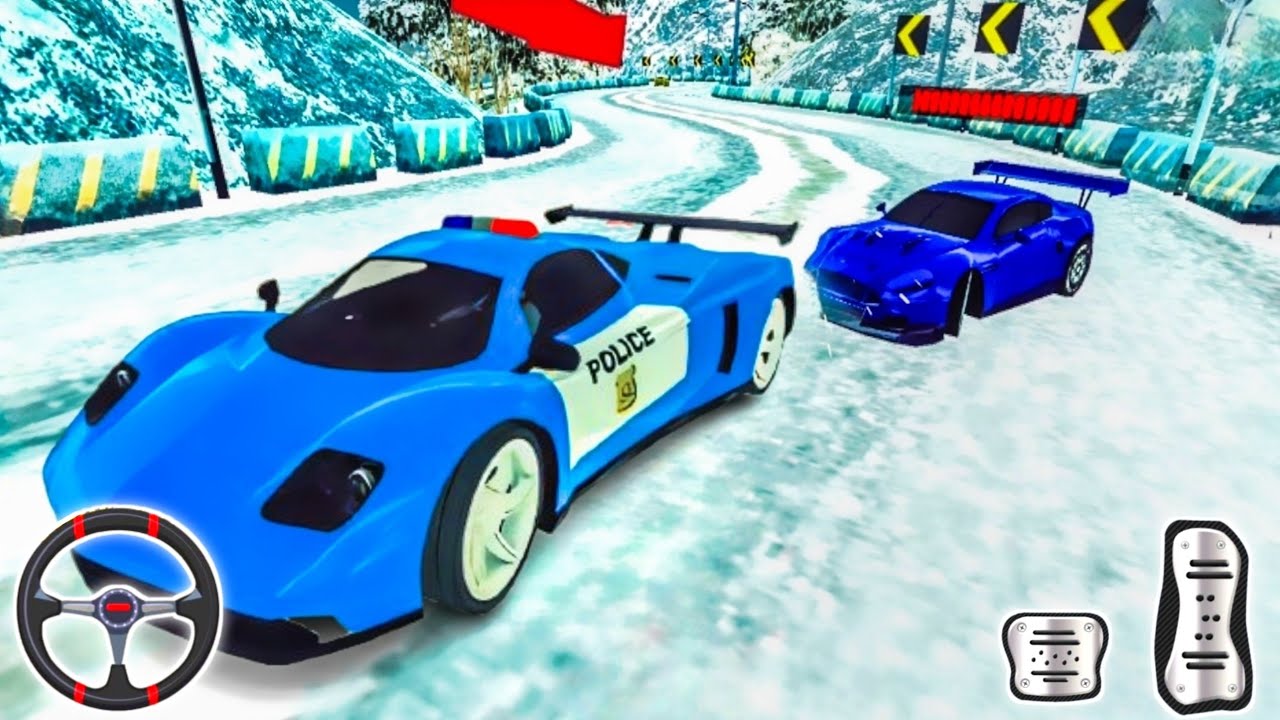 “Snow Road Police Car Chasing Gameplay | Dangerous Mountain Drive | android gameplay #3”