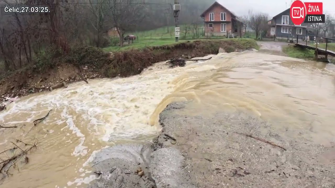 živa istina. Na ČELIĆKOJ OPĆINI opravdano strahuju od novih poplava.Vodostaj rijeka raste.