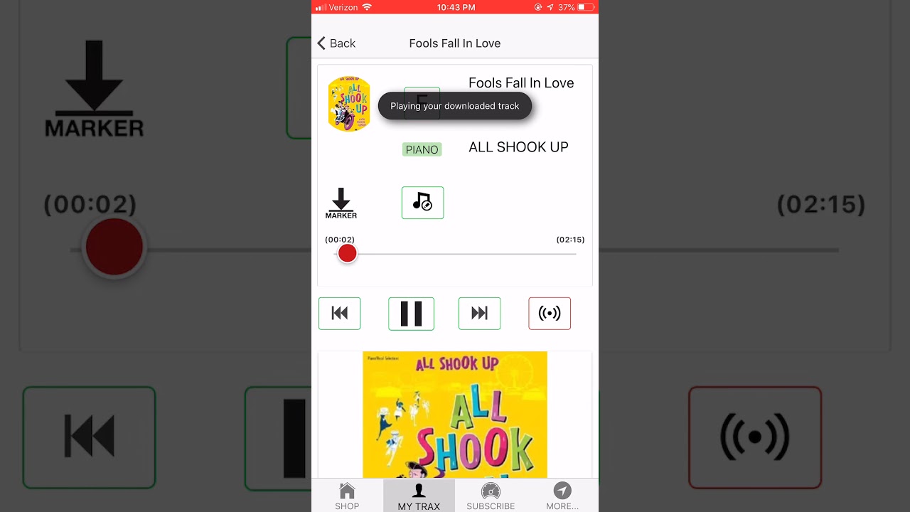 “Fools Fall In Love” from All Shook Up Accompaniment Track