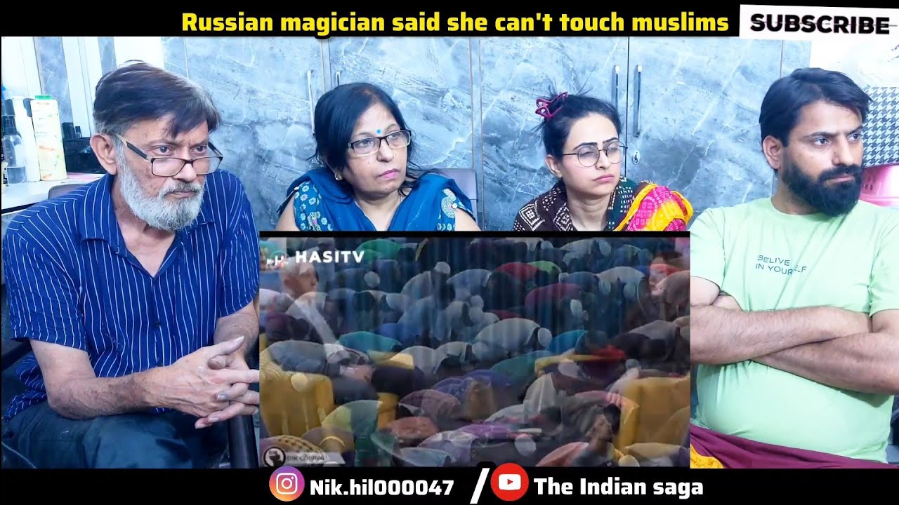 Indian family reaction on Russian Magician Said She Can't TouchMuslims |HASIUrdu / Hindi