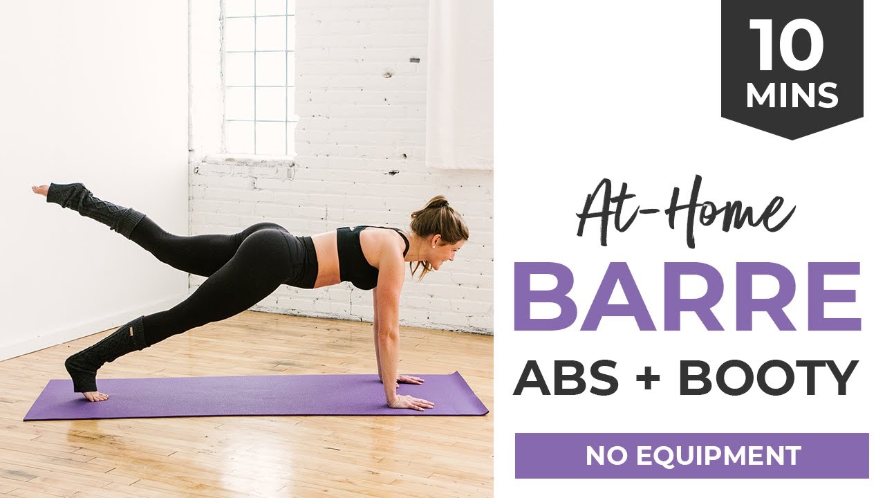 10-Minute Mat Ab Workout (Barre Abs + Booty Home Workout)