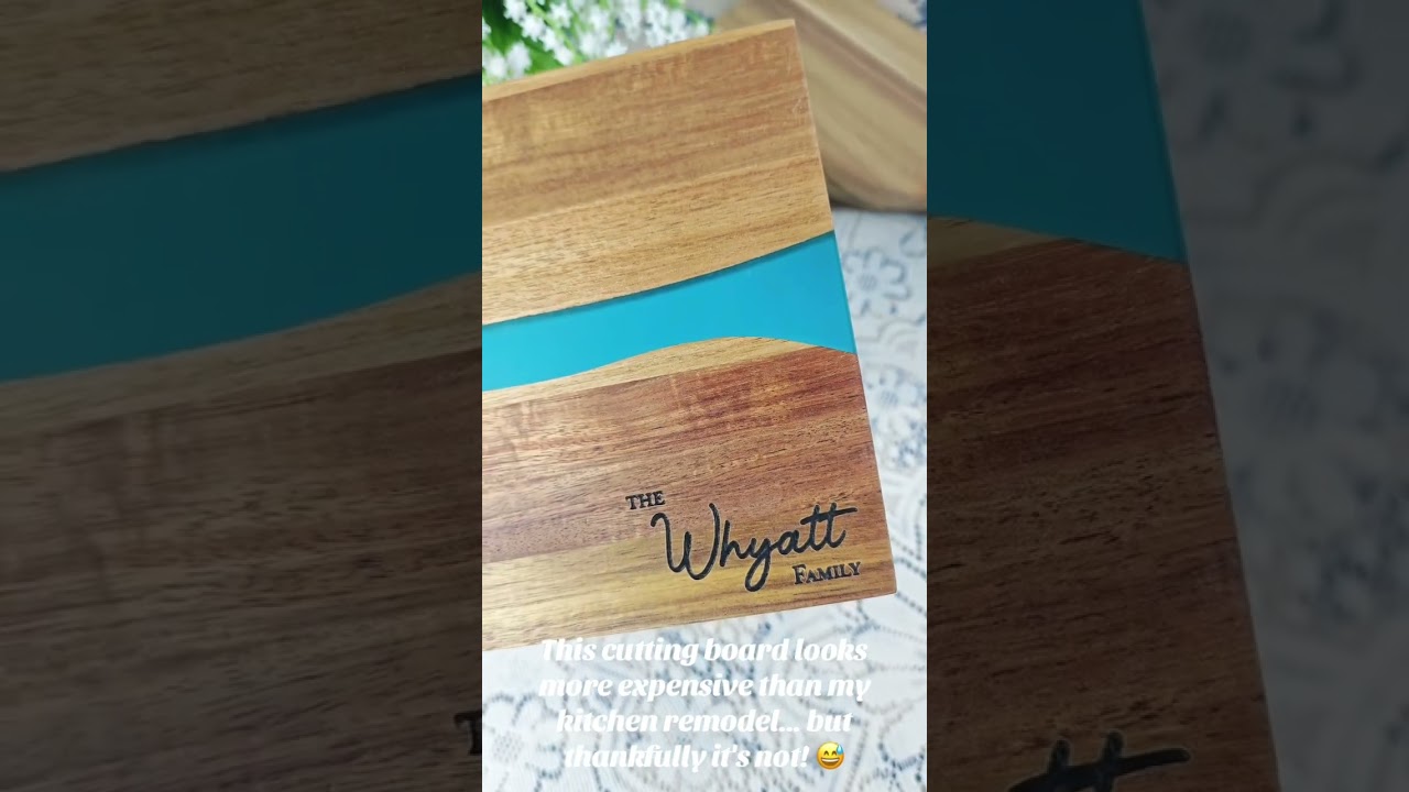 Stunning resin cutting board you NEED! 😍 #resincuttingboard #charcuterieboard #newlywedgift
