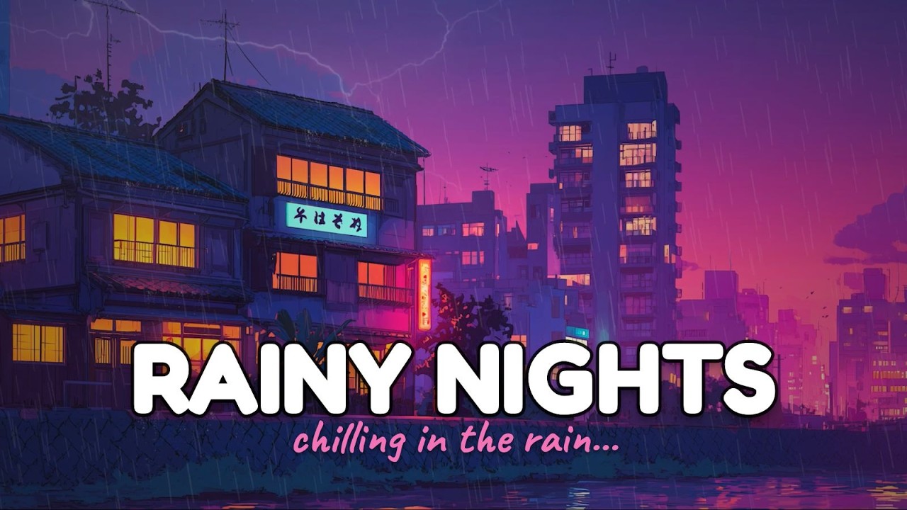 Soft Neon Skyline 🎶| Lofi / Music / Midnight To Quiet Night's 🎧 | Retro Late Night