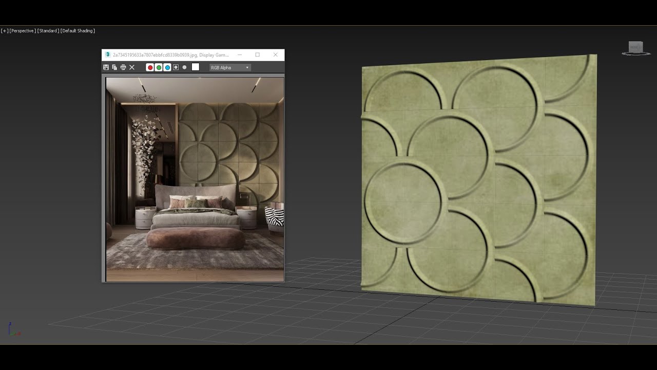 Bed Back Panel Design In 3ds Max | Esthetic Space Decor