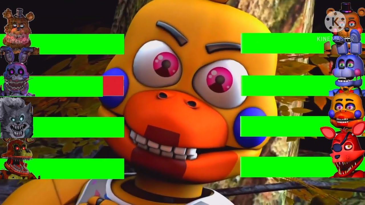 SFM FNaF Rockstar vs Twisted WITH Healthbars