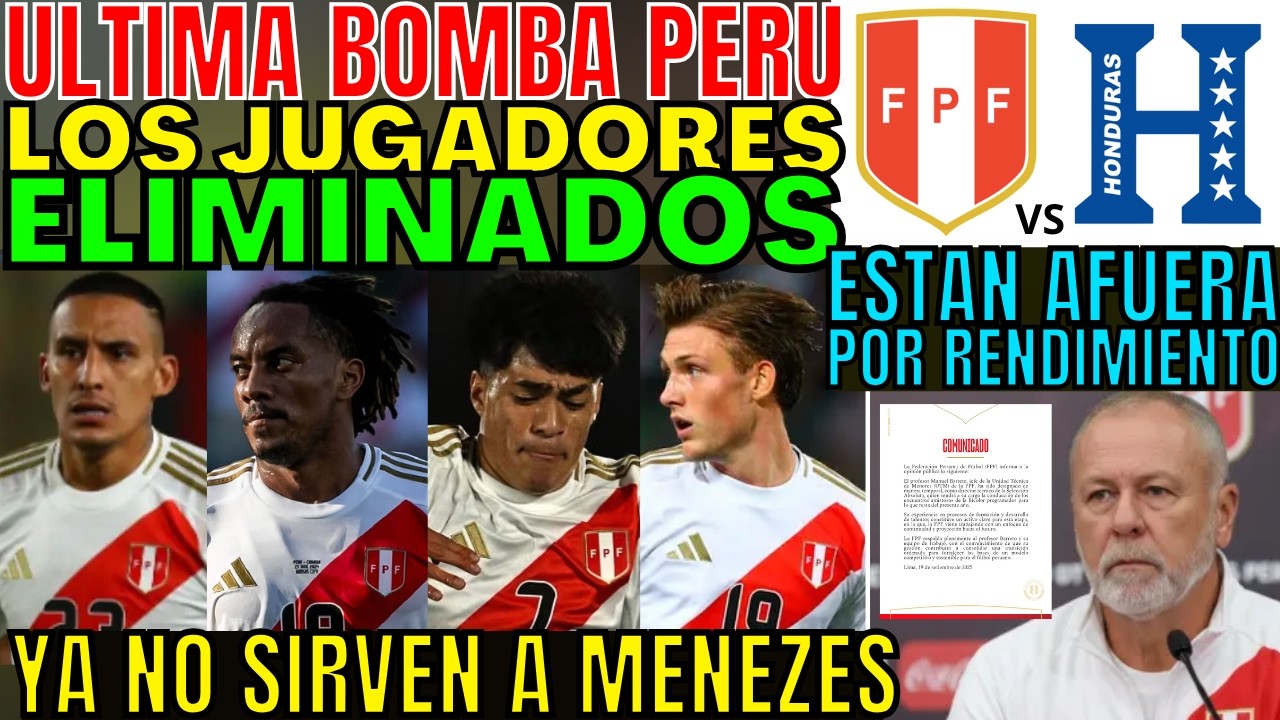 Y&Aacute; NO SIRVEN MANO MENEZES ELIMIN&Oacute; A &Eacute;STOS JUGADORES DE LA SELECCI&Oacute;N PERUANA POR SU RENDIMIENTO