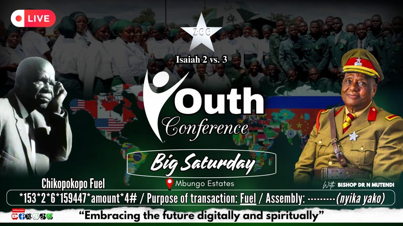 ZCC YOUTH CONFERENCE  - SATURDAY 13 DECEMBER  2025 @ MBUNGO