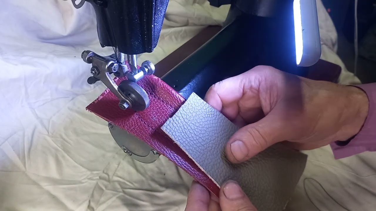 PRZENOŚNA maszyna ramieniowa , kaletnicza , do szycia skóry,