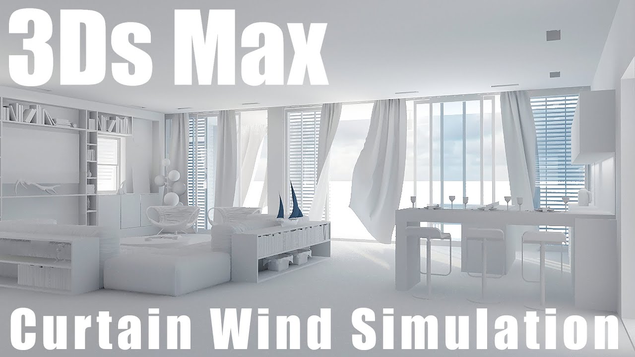 3ds max curtains wind simulation