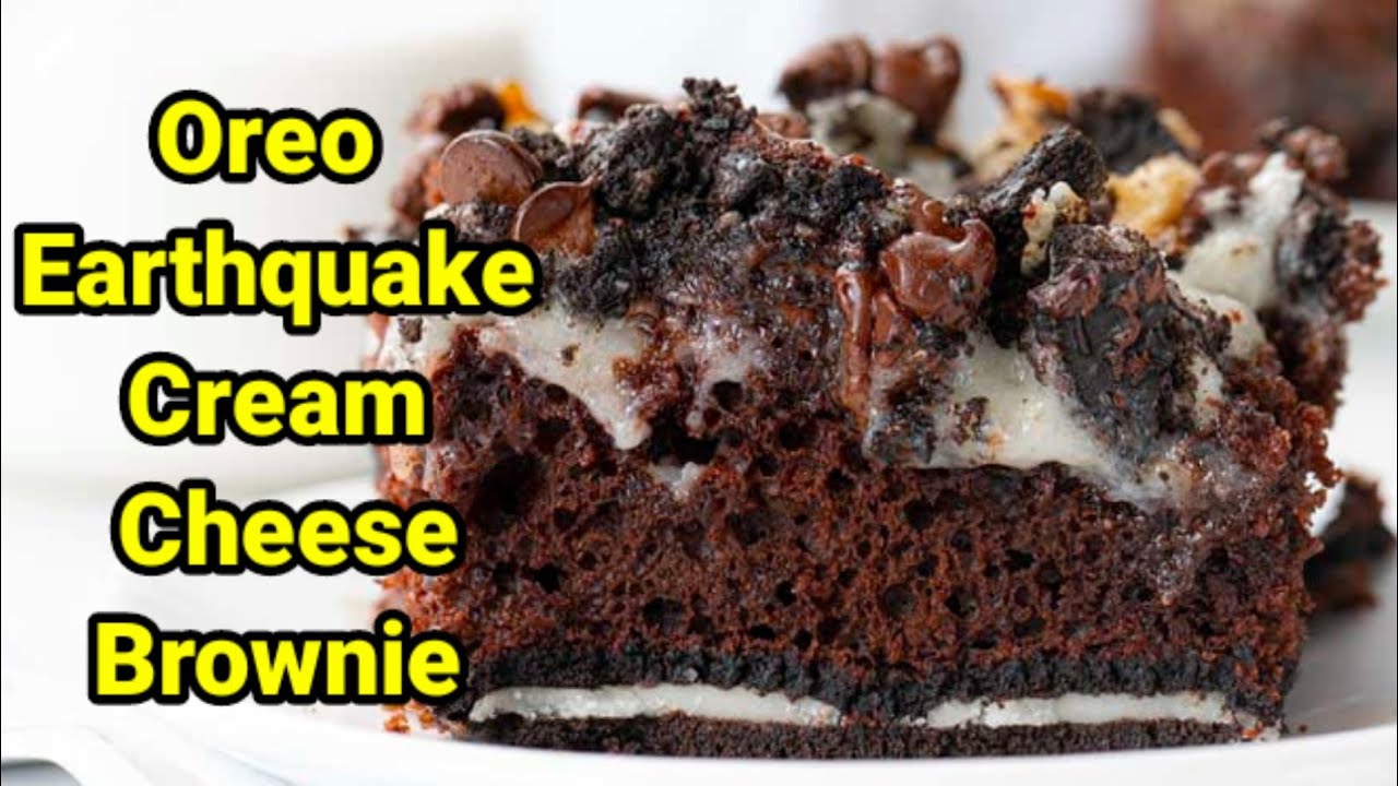 कधीही खाल्ली नसेल अशी Brownie | Orea Earthquake Cream chees Brownie | Eggless Brownie | Brownie