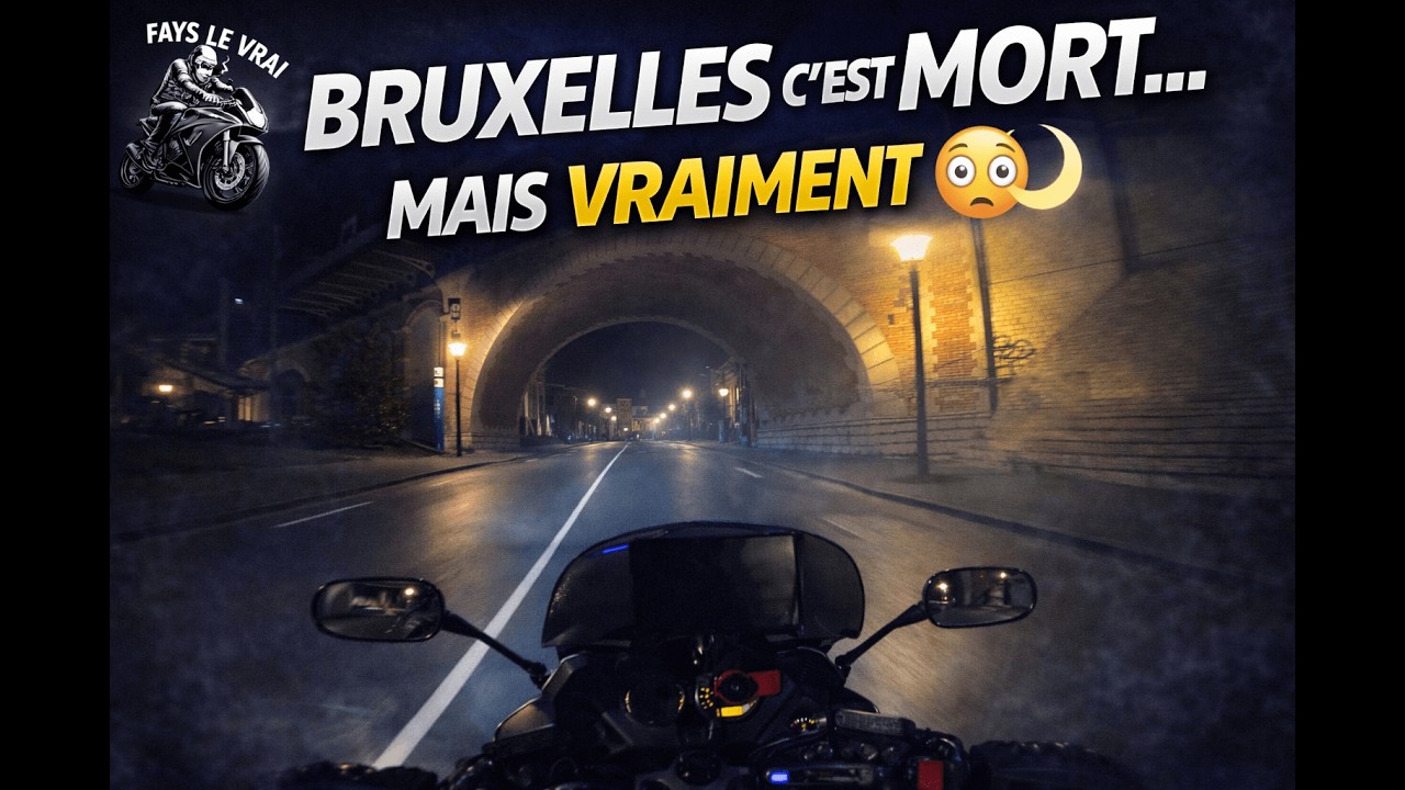 🇧🇪🇲🇦 Moto de nuit dans une ville morte 🏙️🌙 MotoVlog33