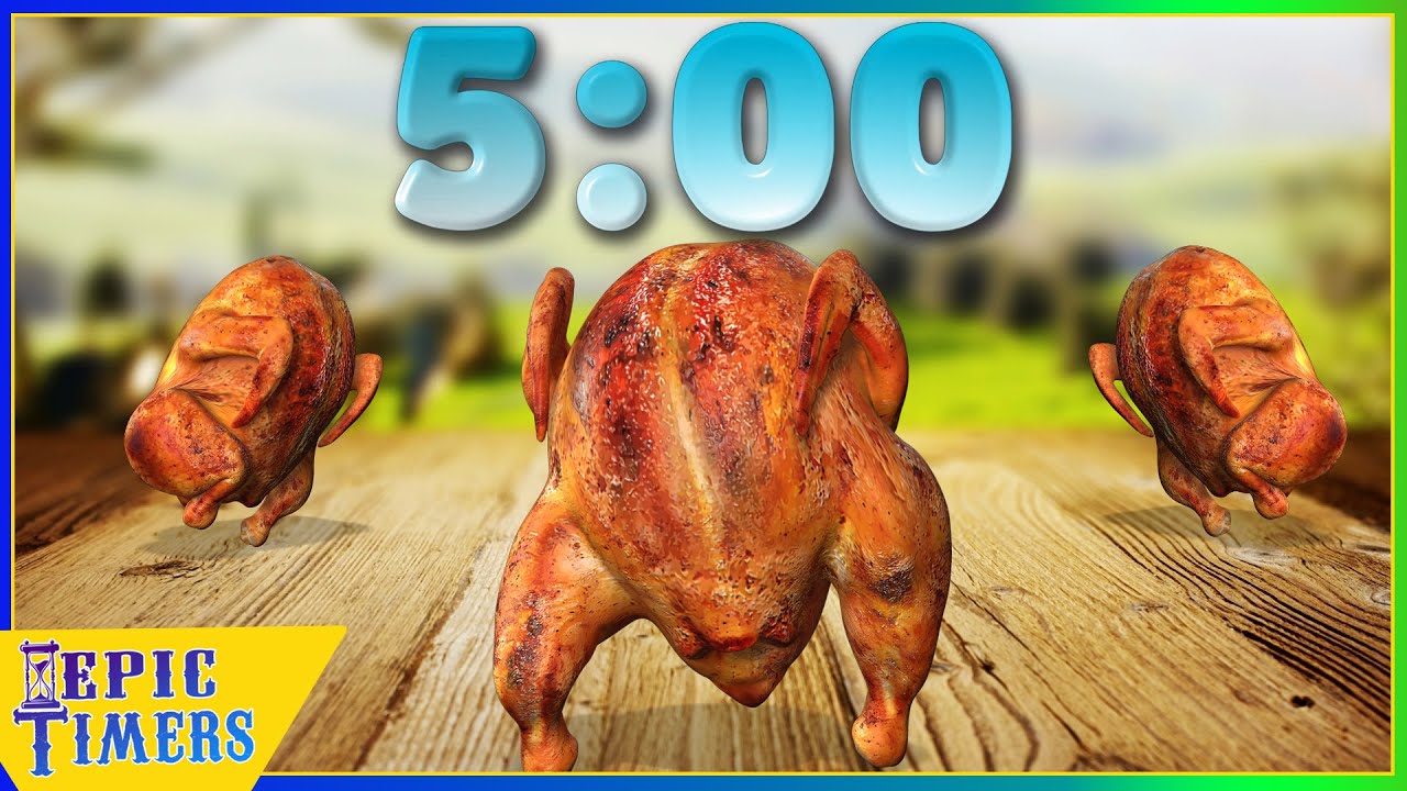 5 Minute Dancing Thanksgiving Turkey Party Countdown Timer with music