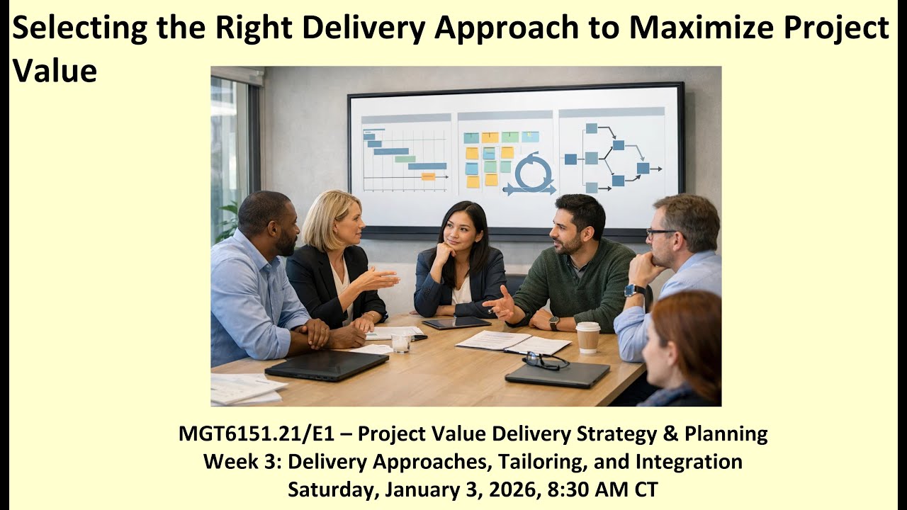 MGT6151/21/E1 - Project Delivery Strategy & Planning - Week 3 Lecture