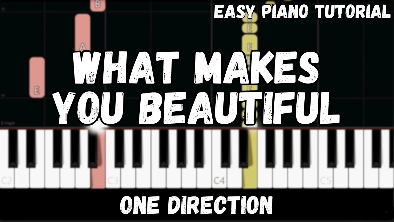 One Direction - What Makes You Beautiful (Easy Piano Tutorial)