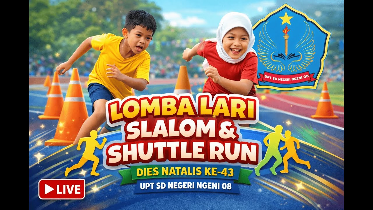 Live Streaming Lomba Lari Slalom dan Shuttle Run Tingkat TK/RA Dies Natalis ke-43 UPT SDN Ngeni 08