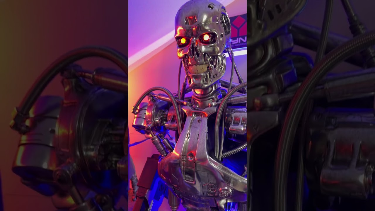 T-800 Endoskeleton Life Size & T-1000 Bust Terminator Collectibles #arnold #terminator #collection