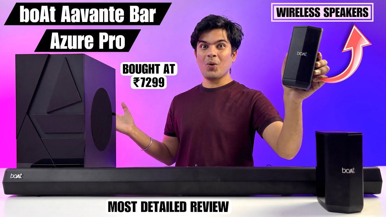 boAt Aavante Bar Azure Pro 550 W Sound 5.1CH Home Theatre Soundbar System Unboxing & Detailed Review