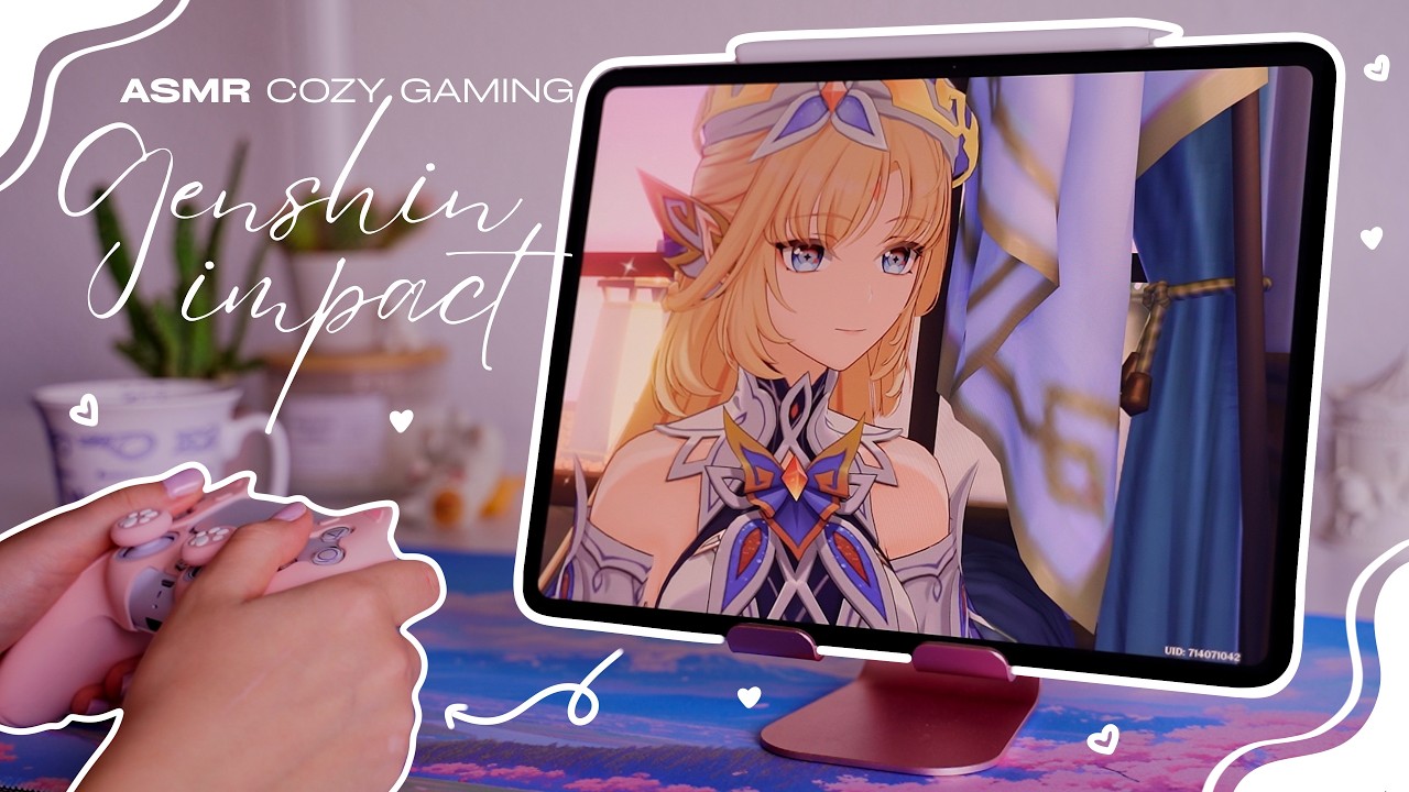 ASMR Genshin Impact 🪽 Close Up Whisper & Controller 🪽 Homeward, He Who Caught the Wind 🪽 Cozy Gaming