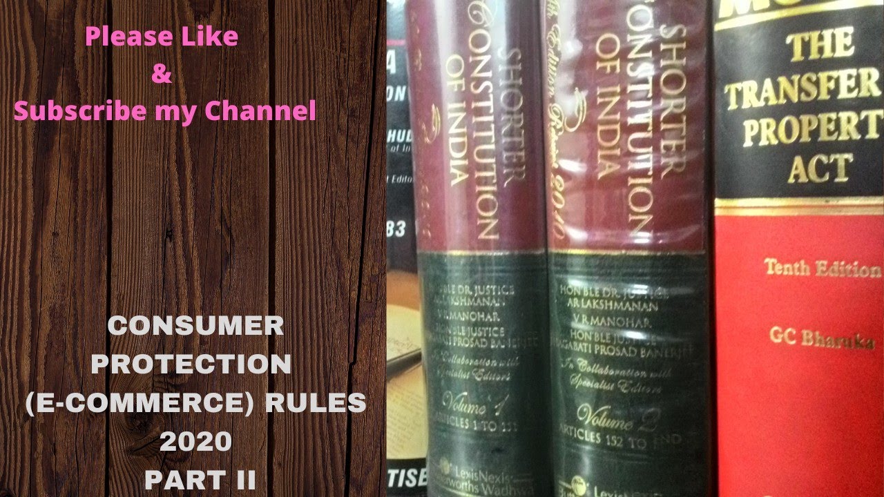 Consumer protection (e-commerce Rules)2020 : Consumer protection Act 2019, उपभोक्ता संरक्षण अधिनियम,